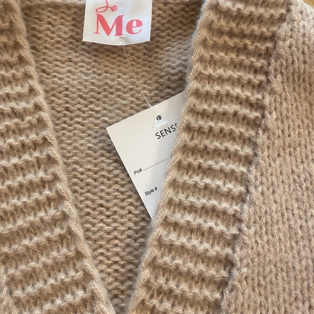 Women’s Knit Cardigan Cottagecore Crochet Flowers Oversized New M-XL - Picture 2 of 11
